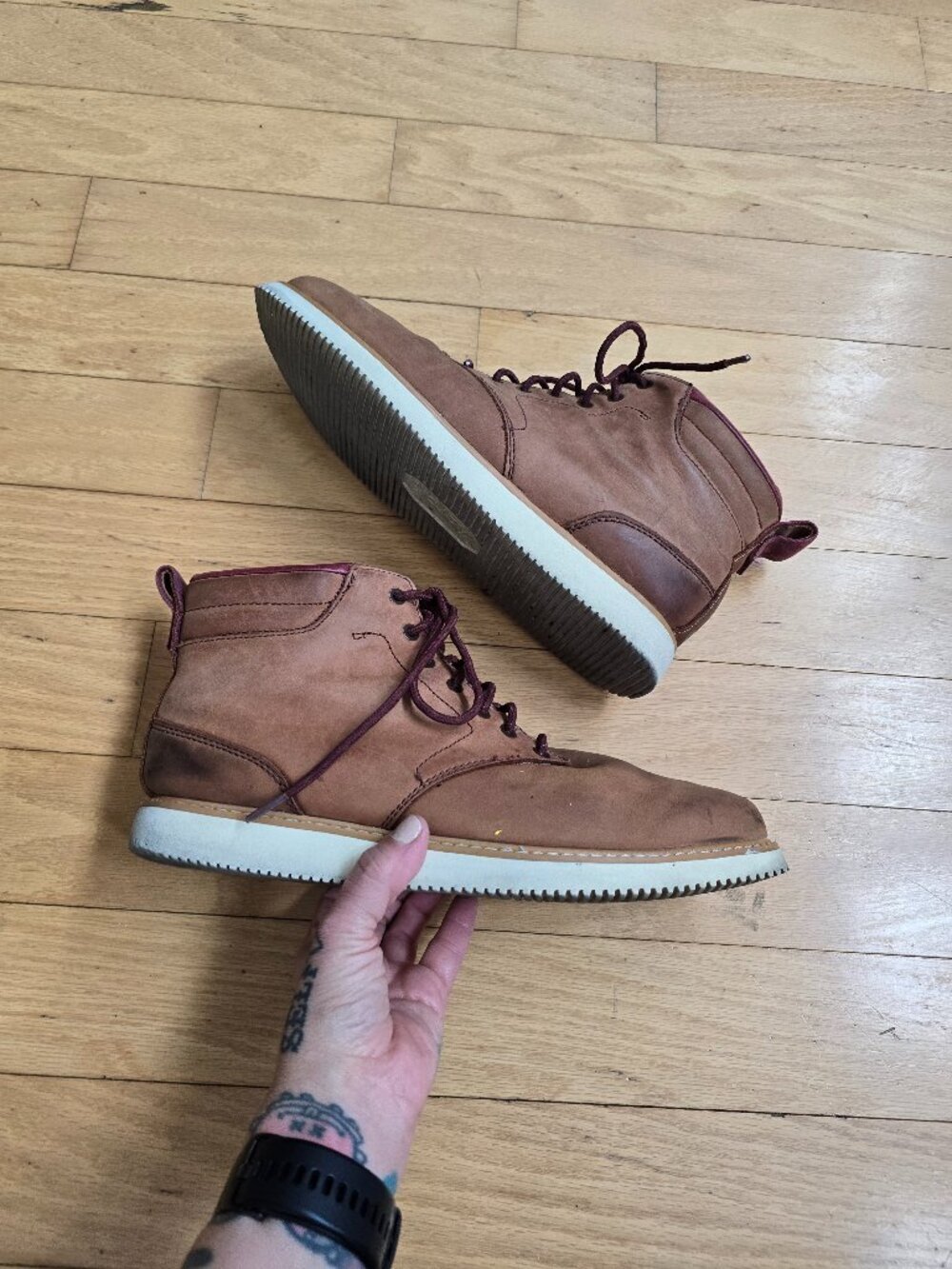 DC Shoes | Mason brown leather collegiate Vibram sole boots | MENS 11